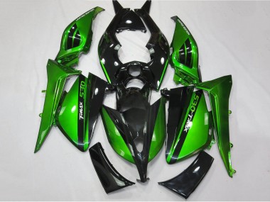 Billigste Yamaha TMAX530 Motorrad Verkleidung 2012-2014 - Glanzendes Grun Schwarz