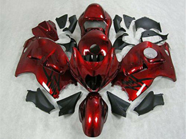 Billigste Suzuki GSXR 1300 Hayabusa Motorrad Verkleidung 1996-2007 - Rot Schwarz