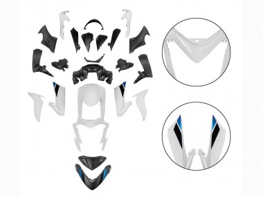 Billigste Suzuki GSX-S 1000 Motorrad Verkleidung 2015-2020 - Schwarz Weiss