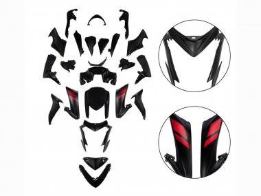 Billigste Suzuki GSX-S 1000 Motorrad Verkleidung 2015-2020 - Schwarz mit Rot