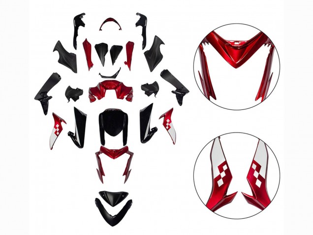 Billigste Suzuki GSX-S 1000 Motorrad Verkleidung 2015-2020 - Rot Schwarz