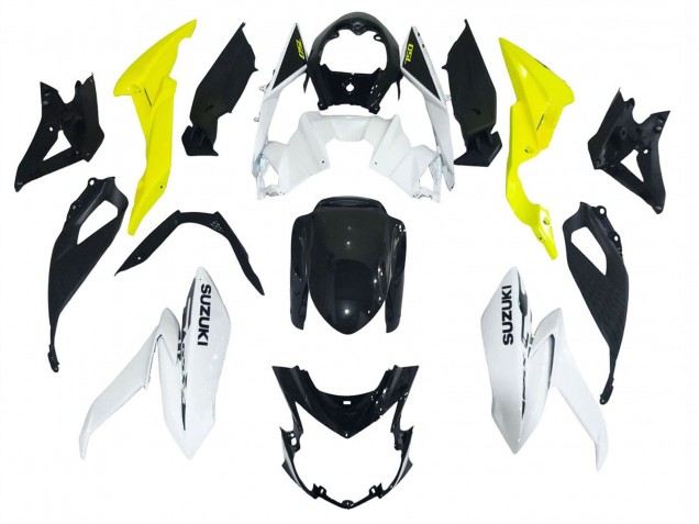 Billigste Suzuki GSX-S 750 Motorrad Verkleidung 2017-2022 - Weiss Gelb