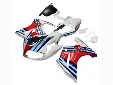 Billigste Suzuki SV650 Motorrad Verkleidung 2003-2013 - Weiss Rot Blau Martini