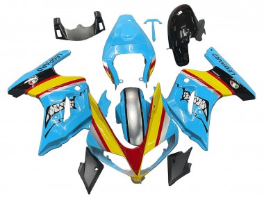 Billigste Suzuki SV650 Motorrad Verkleidung 2003-2013 - Blau Gelb Rot Silber Hai