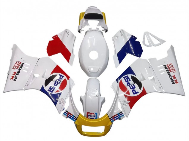 Billigste Suzuki RG400 RG500 RG400/500 Motorrad Verkleidung 1984-1987 - Weiss Rot Blau Gelb Motul Michelin Pepsi