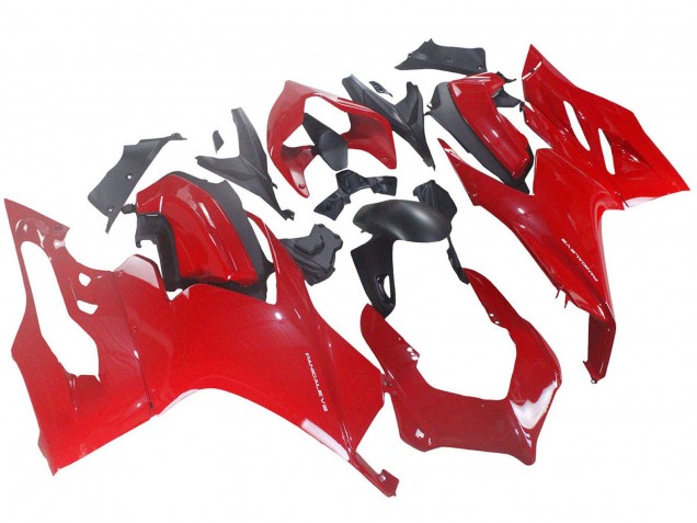 Billigste Ducati Panigale V2 Motorrad Verkleidung 2020-2024 - Rot Matt Schwarz