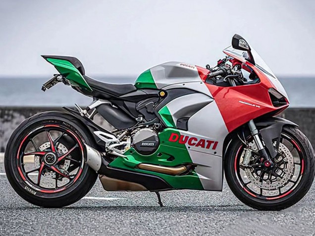 Billigste Ducati Panigale V2 Motorrad Verkleidung 2020-2024 - Silber Rot Grun