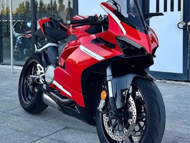 Billigste Ducati Panigale V2 Motorrad Verkleidung 2020-2024 - Rot Weiss