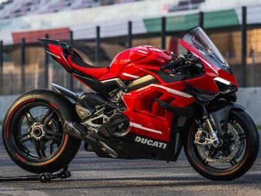 Billigste Ducati Panigale V4 V4S Motorrad Verkleidung 2020-2021 - Rot Weiss Schwarz