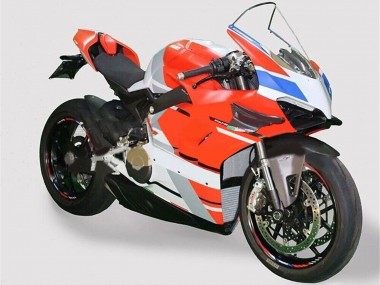 Billigste Ducati Panigale V4 V4S Motorrad Verkleidung 2020-2021 - Weiss Blau Rot Glanzendes Schwarz