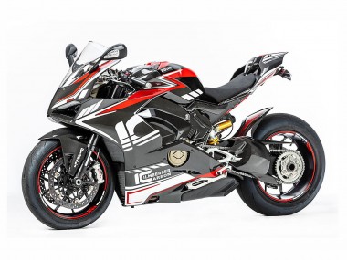 Billigste Ducati Panigale V4 V4S Motorrad Verkleidung 2018-2019 - Rot Schwarz Grau Aruba 45