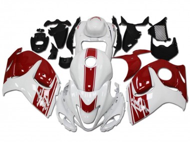 Billigste Suzuki GSXR 1300 Hayabusa Motorrad Verkleidung 2008-2020 - Weiss Rot