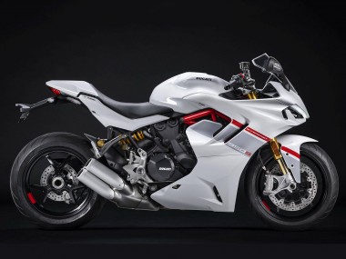 Billigste Ducati 2021-2024 Ducati Supersport 950/950S Motorrad Verkleidung 2021-2024 - Weiss Silber Rot