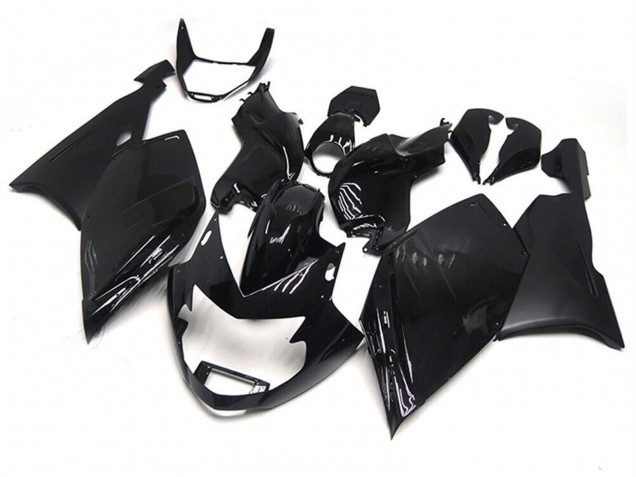 Billigste BMW K1200S Motorrad Verkleidung 2005-2010 - Glanzendes Schwarz Matt Schwarz