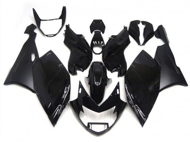 Billigste BMW K1200S Motorrad Verkleidung 2005-2010 - Glanzendes Schwarz Matt Schwarz
