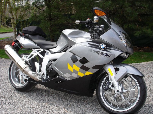 Billigste BMW K1200S Motorrad Verkleidung 2005-2010 - Silber Gelb Schwarz