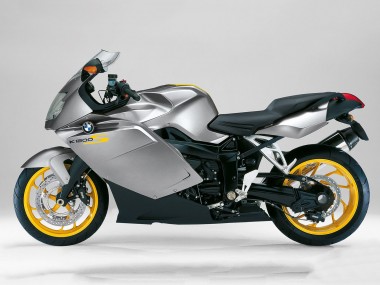 Billigste BMW K1200S Motorrad Verkleidung Kit 2005-2010 - Silber Gelb Schwarz