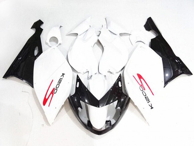Billigste BMW K1200S Motorrad Verkleidung 2005-2010 - Weiss Glanzendes Schwarz