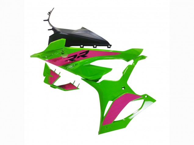 Billigste BMW S1000RR Motorrad Verkleidung 2023-2024 - Rosa Grun Schwarz