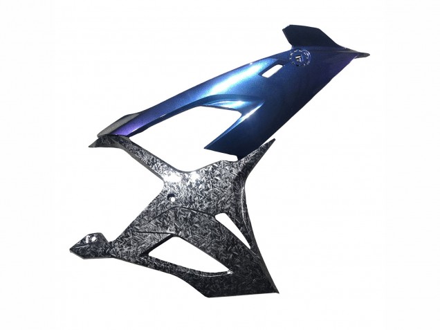 Billigste BMW S1000RR Motorrad Verkleidung 2019-2022 - Gradient Blau Lila Geschmiedet Carbonfaser
