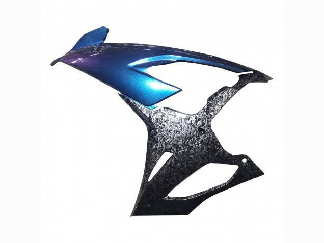 Billigste BMW S1000RR Motorrad Verkleidung 2019-2022 - Gradient Blau Lila Geschmiedet Carbonfaser