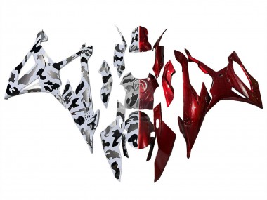 Billigste BMW S1000RR Motorrad Verkleidung 2019-2022 - Glanzendes Rot Schwarz Weiss Grau