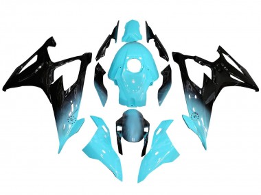 Billigste BMW S1000RR Motorrad Verkleidung 2019-2022 - Hellblau Schwarz