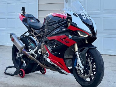 Billigste BMW S1000RR Motorrad Verkleidung 2019-2022 - Schwarz Rot Weiss