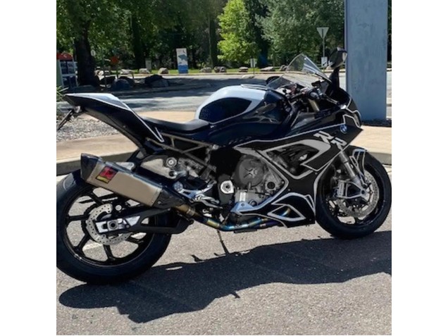 Billigste BMW S1000RR Motorrad Verkleidung 2019-2022 - Schwarz Weiss