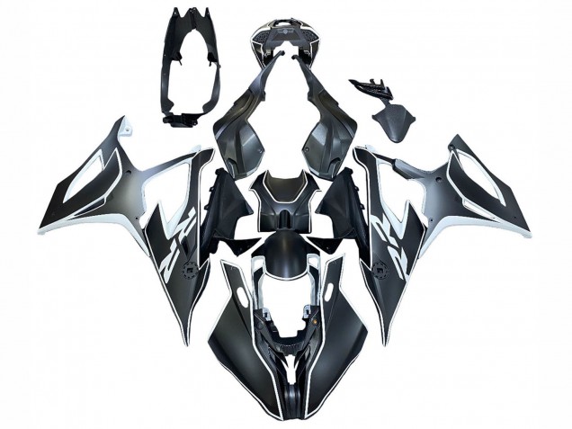 Billigste BMW S1000RR Motorrad Verkleidung 2019-2022 - Schwarz Weiss