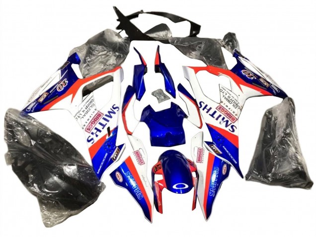 Billigste BMW S1000RR Motorrad Verkleidung 2019-2022 - Blau Rot Weiss Smiths