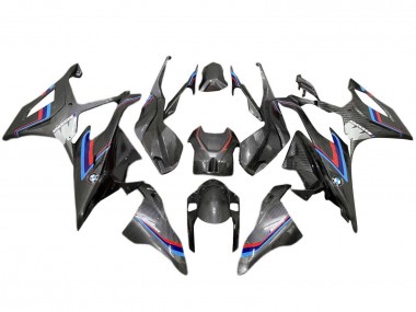 Billigste BMW S1000RR Motorrad Verkleidung 2019-2022 - Schwarz Blau Rot Carbonfaser