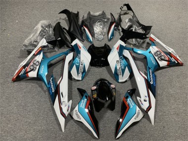 Billigste BMW S1000RR Motorrad Verkleidung 2019-2022 - Blau Rot Weiss Motul 98