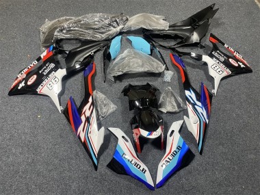 Billigste BMW S1000RR Motorrad Verkleidung 2019-2022 - Blau Weiss Rot 98