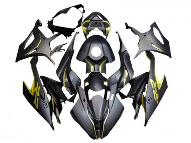 Billigste BMW S1000RR Motorrad Verkleidung 2019-2022 - Schwarz Gelb Carbon