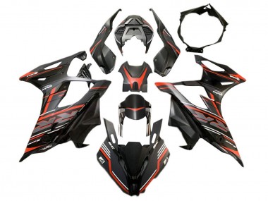 Billigste BMW S1000RR Motorrad Verkleidung 2019-2022 - Matt Schwarz Rot