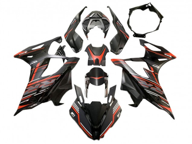 Billigste BMW S1000RR Motorrad Verkleidung 2019-2022 - Matt Schwarz Rot