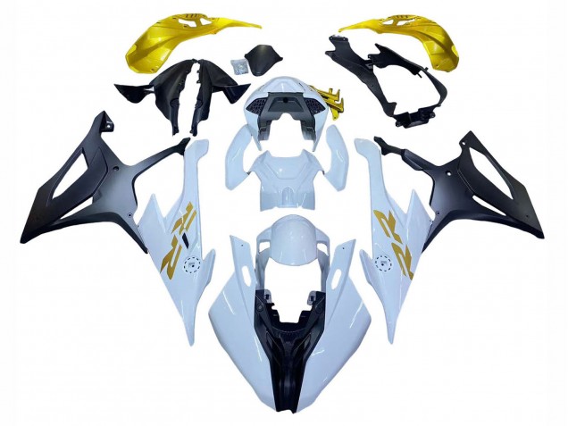 Billigste BMW S1000RR Motorrad Verkleidung 2019-2022 - Weiss Gold