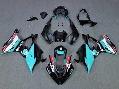 Billigste BMW S1000RR Motorrad Verkleidung 2019-2022 - Schwarz Cyan Petronas