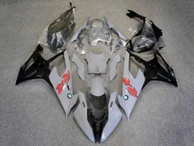 Billigste BMW S1000RR Motorrad Verkleidung 2019-2022 - Schwarz Grau Weiss