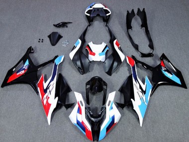 Billigste BMW S1000RR Motorrad Verkleidung 2019-2022 - Schwarz Weiss Blau