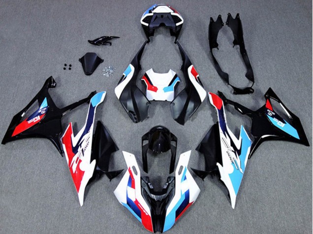 Billigste BMW S1000RR Motorrad Verkleidung 2019-2022 - Schwarz Weiss Blau