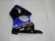 Billigste Kawasaki ZX6R Motorrad Verkleidung 2000-2002 - Blau Glanzendes Schwarz Elf Bridgestone