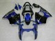 Billigste Kawasaki ZX6R Motorrad Verkleidung 2000-2002 - Blau Glanzendes Schwarz Elf Bridgestone