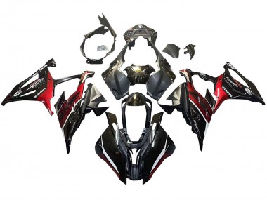 Billigste BMW S1000RR Motorrad Verkleidung 2019-2022 - Schwarz Dunkel rot