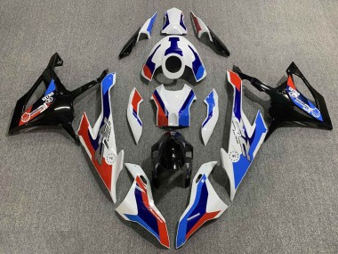 Billigste BMW S1000RR Motorrad Verkleidung 2019-2022 - Weiss Blau Rot