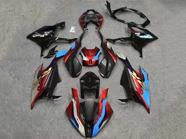 Billigste BMW S1000RR Motorrad Verkleidung Kit 2019-2022 - Weiss Blau Rot Schwarz
