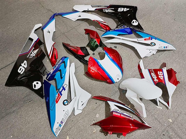 Billigste BMW S1000RR Motorrad Verkleidung 2019-2022 - Rot Weiss Blau 46