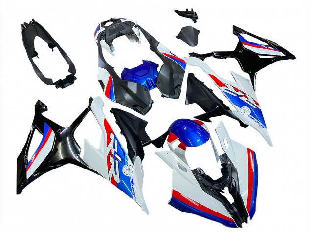 Billigste BMW S1000RR Motorrad Verkleidung 2019-2022 - Weiss Blau Rot
