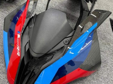 Billigste BMW S1000RR Motorrad Verkleidung 2019-2022 - Schwarz Blau Rot Carbonfaser